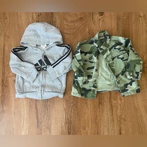 Sweatshirt and jacket for boy, size 2T.